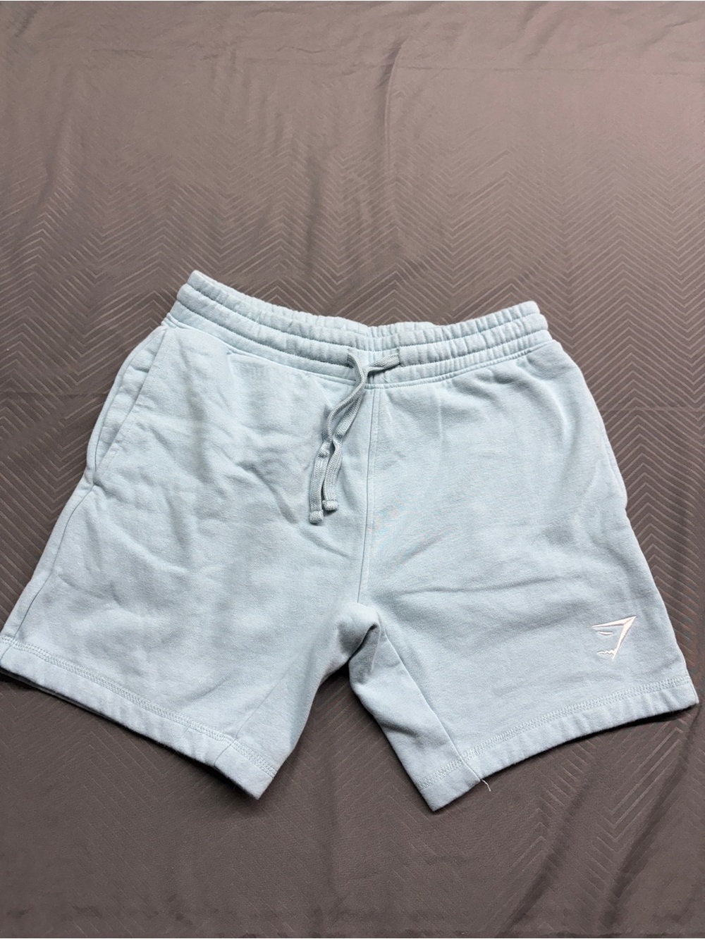 Men’s Gymshark Sweatpant Shorts Light Blue 6” Size XS